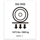 DECAL, LABEL, WHEEL LOAD, E-DRIVE, GS-1932
