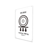 DECAL, LABEL, WHEEL LOAD, E-DRIVE, GS-2632