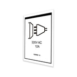 DECAL,INPUT POWER,220VAC,12A