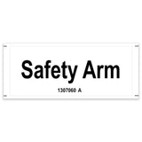 DECAL LABEL SAFETY ARM, MINI