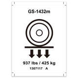 DECAL,LABLE,WHEEL LOAD GS-1432m