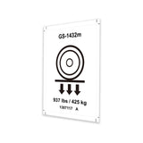 DECAL,LABLE,WHEEL LOAD GS-1432m