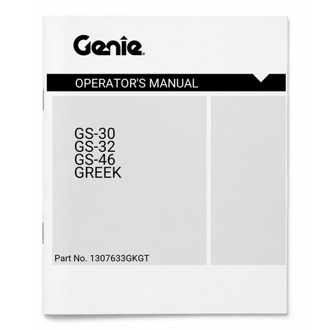 MANUAL, OPERATORS, GREEK, GS30/32/46, CE