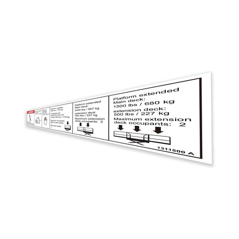 DECAL,NOTICE,MAN FORCE,AUS, PIPE CRADLE,GS3384