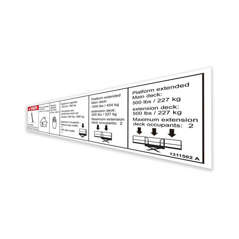 DECAL,NOTICE,MAN FORCE,AUS, PIPE CRADLE,GS5390