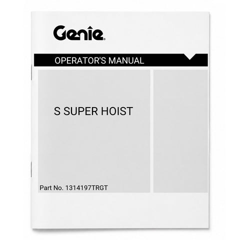 MANUAL,OPERATOR'S SUPER HOIST,TURKISH