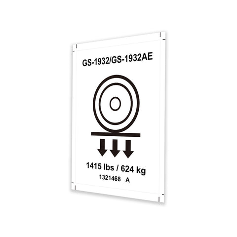 DECAL, LABEL, WHEEL LOAD, GS-1932