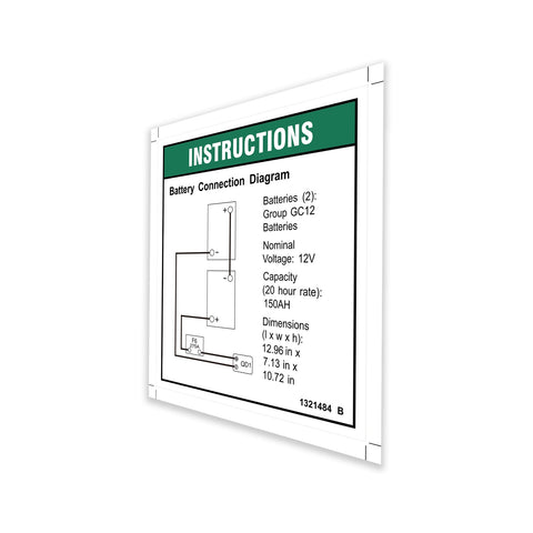 DECAL,INSTRUCT,BATTERY CONNECT,GS-1932