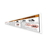DECAL,ELECTROCUTION,ANNUAL INSPECTION,COMPARTMENT ACCESS,EXPLOSION