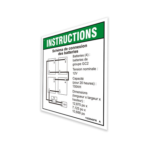DECAL,BATTERY CONNECTION,FR,GS-4655