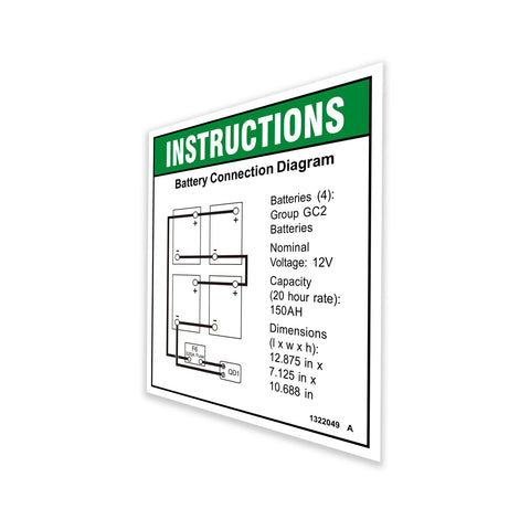 DECAL,BATTERY CONNECTION,GS-4655