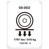 DECAL, LABEL, WHEEL LOAD, GS-2632