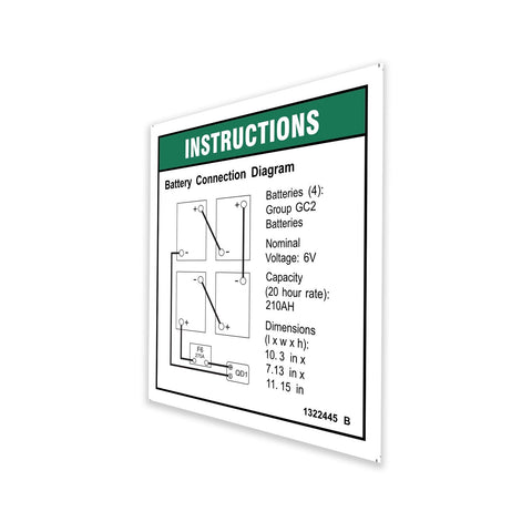 DECAL,INSTRUCT,BATTERY CONNECT,GS32