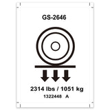 DECAL, LABEL, WHEEL LOAD, GS-2646