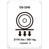DECAL, LABEL, WHEEL LOAD, GS-3246