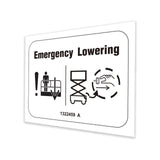 DECAL,EMERGENCY LOWERING