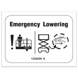 DECAL,EMERGENCY LOWERING