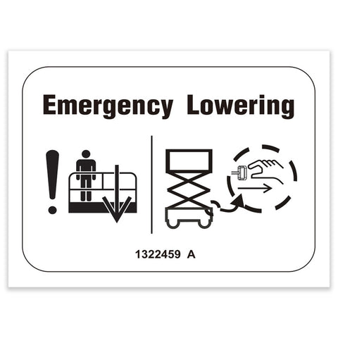 DECAL,EMERGENCY LOWERING
