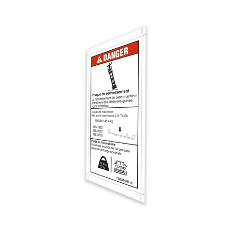 DECAL, DANGER, PANEL CARRIER,WORD,GS32,FR
