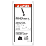 DECAL, DANGER, PANEL CARRIER,WORD,GS32