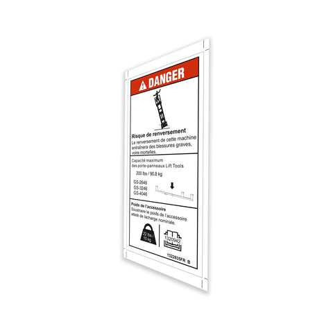 DECAL, DANGER, PANEL CARRIER,WORD,GS46,FR