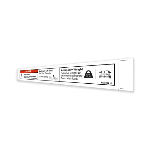 DECAL, DANGER, TOOL TRAY,WORD