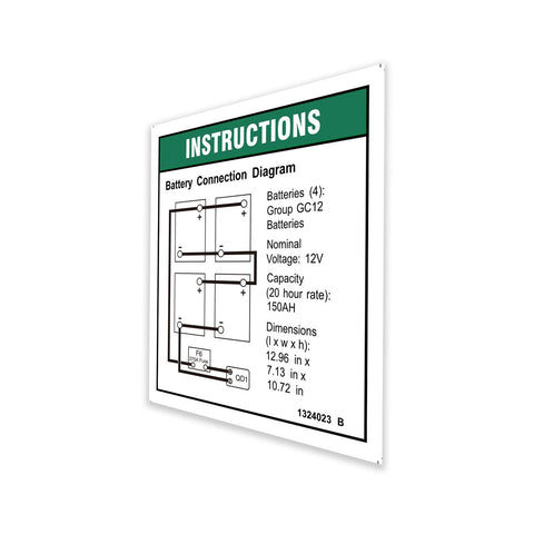 DECAL,INSTRUCT,BATTERY CONNECT,GS4046