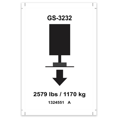 DECAL, LABEL, OUTRIGGER LOAD, GS-3232