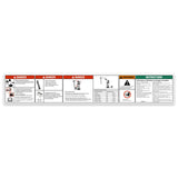 DECAL,LITHIUM BATTERY SAFETY,TIP OVER-BATTERY WEIGHT,COMPARTMENT ACCESS, CHARGING INSTRUCTIONS,ACE, GS32/GS46