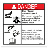 DECAL,DANGER-BURN/CO HAZARD