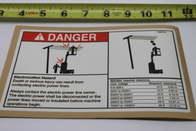 DECAL,DANGER,ELECTROCUTION,GR