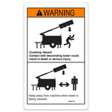 DECAL,WARNING,CRUSH HZD,TOWER