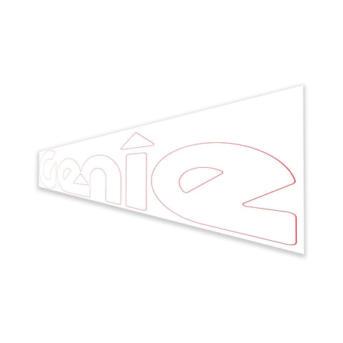 DECAL, COSMETIC, GENIE, WHITE, 293 X 88 MM