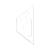 DECAL, COSMETIC, G, GTH-1544, WHITE, 225 X 503 MM