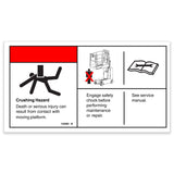 DECAL,CRUSH HAZARD,USE SAFETY