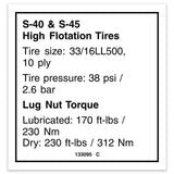 DECAL,NOTICE,HI FLOAT TIRES