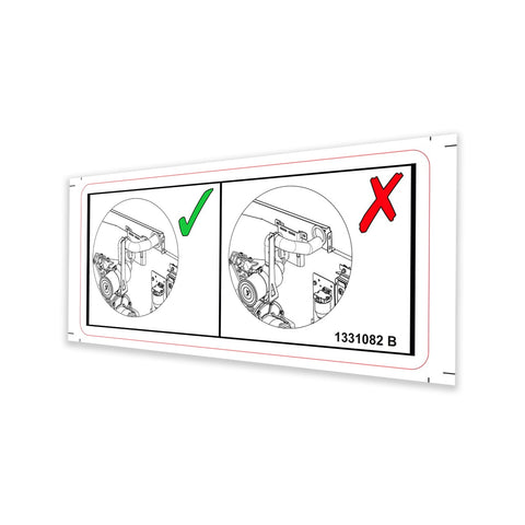 DECAL, CENTER THE RAW AIR HOSE, S-85 XC HYBRID/ELECTRIC