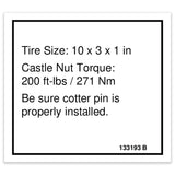 DECAL,LABEL,TIRE SPECS,GRC