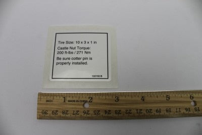 DECAL,LABEL,TIRE SPECS,GRC