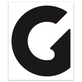 DECAL, COSMETIC, GENIE, G, BLACK, 209 X 251 MM