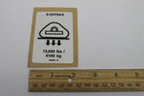 DECAL, WHEEL LOAD S65 TRAX