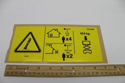 DECAL,DANGER,MAXCAP CE GS3268