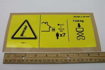 DECAL,DANGER,MAXCAP CE GS3384*