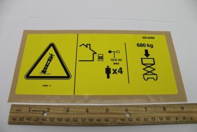 DECAL,DANGER,MAXCAP CE GS5390*