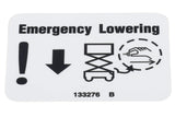 DECAL,EMERGENCY LOWERING