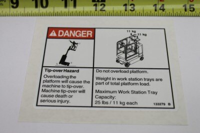 DECAL,INSTR-MAX CAP-TRAY,WRD