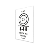 DECAL,LABEL,WHEEL LOAD S85