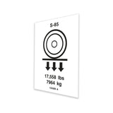 DECAL,LABEL,WHEEL LOAD S85