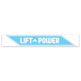 DECAL, COSMETIC, LIFT POWER, JIB, WHITE, 625 X 88 MM