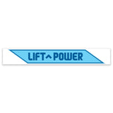 DECAL, COSMETIC, LIFT POWER, JIB, BLUE, 625 X 88 MM